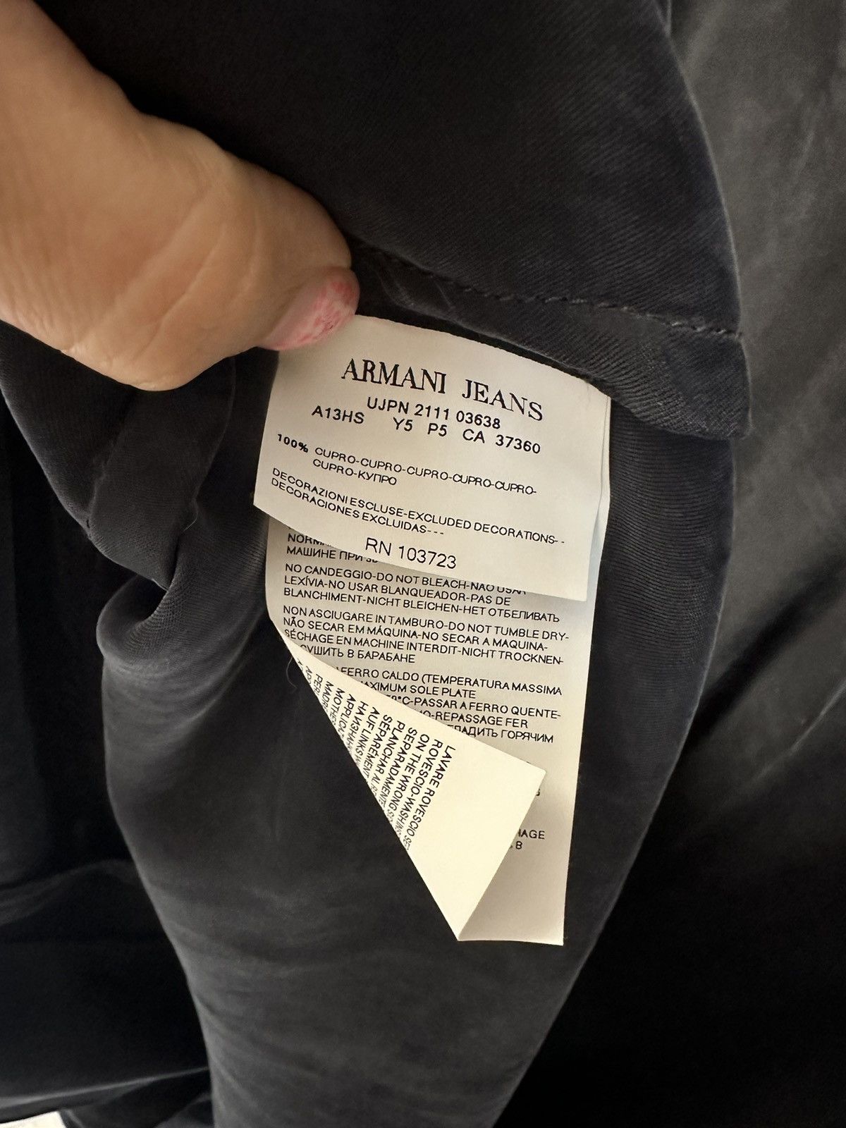Giorgio Armani × Vintage Silk Armani jeans dress Size L / US 10 / IT 46 - 6 Thumbnail