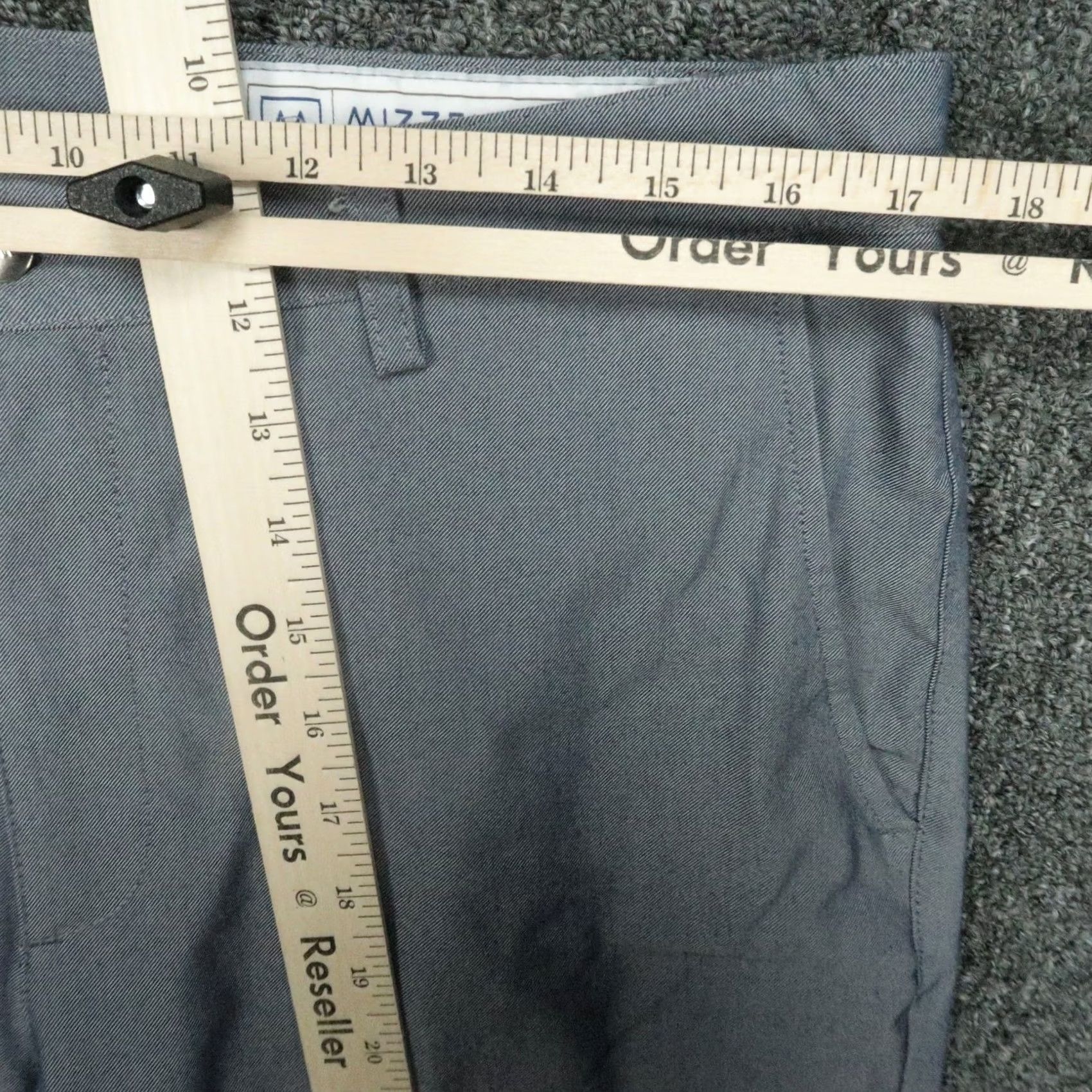 Mizzen+Main Mizzen+Main Pants Mens 34x28 Blue Chino Straight Front Stretch 34 Regular Size US 34 / EU 50 - 6 Thumbnail