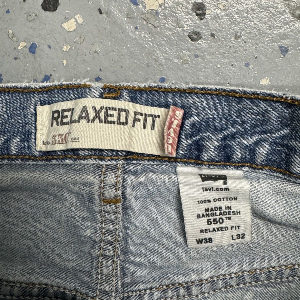 Levi's × Vintage VTG Y2K Levis 550 Jeans Denim Relax Fit Baggy Light Wash Size US 36 / EU 52 - 9 Thumbnail