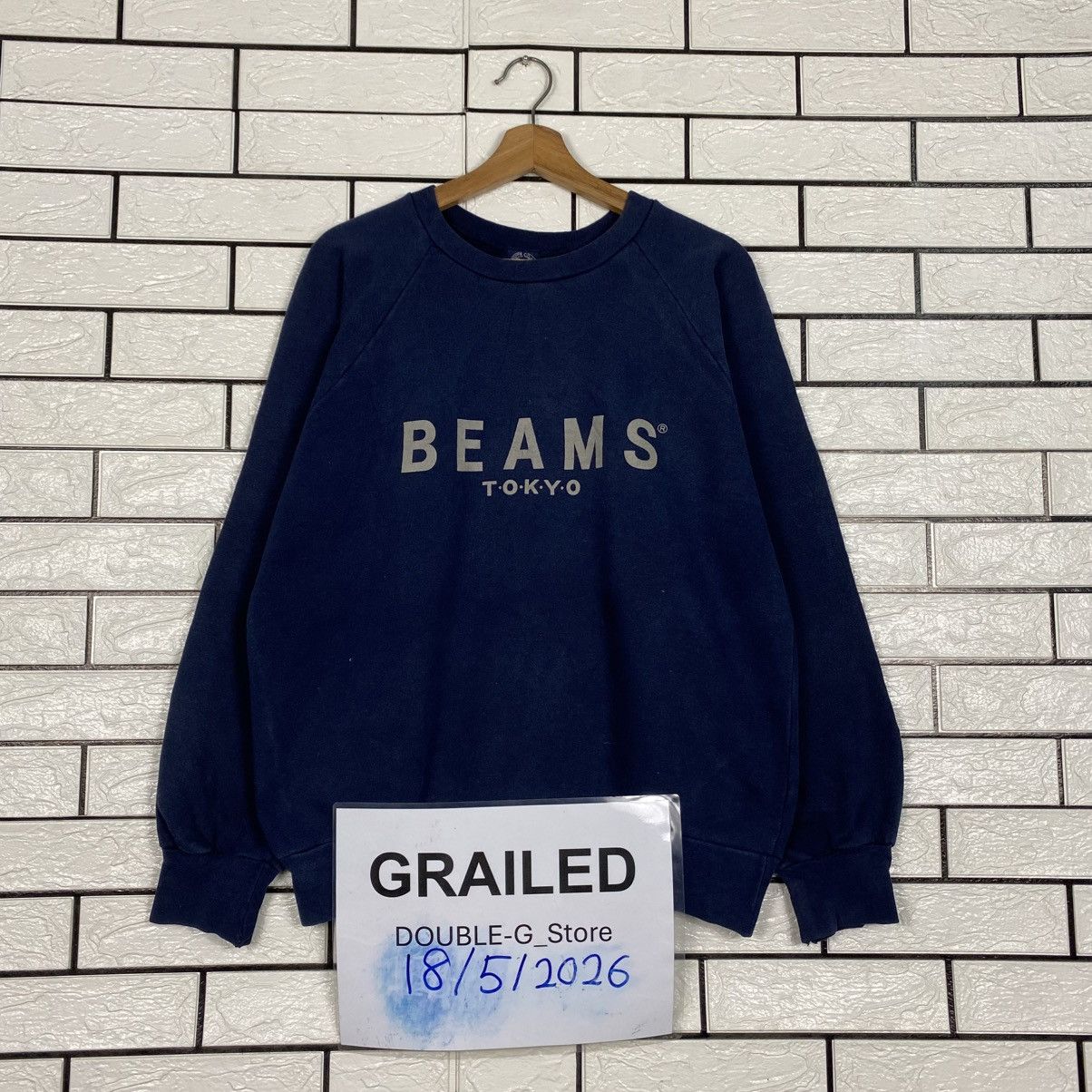 Issey Miyake Vintage Indigo Sweatshirt Beams Tokyo Big Logo Size US L / EU 52-54 / 3 - 1 Thumbnail