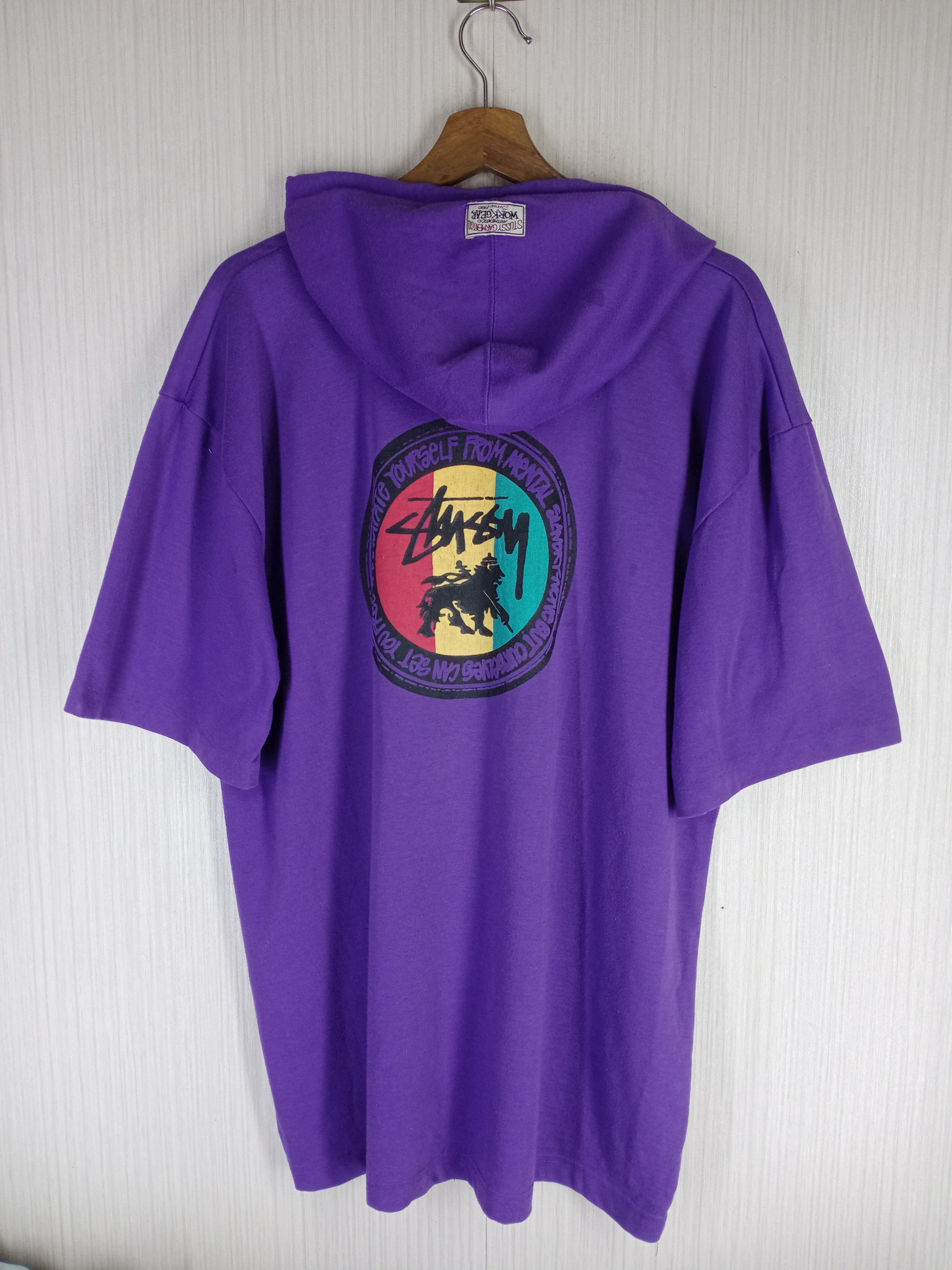 Stussy Rare Vintage 80s Stussy Garment Work Gear Hoodie Tshirt Size US XL / EU 56 / 4 - 2 Thumbnail