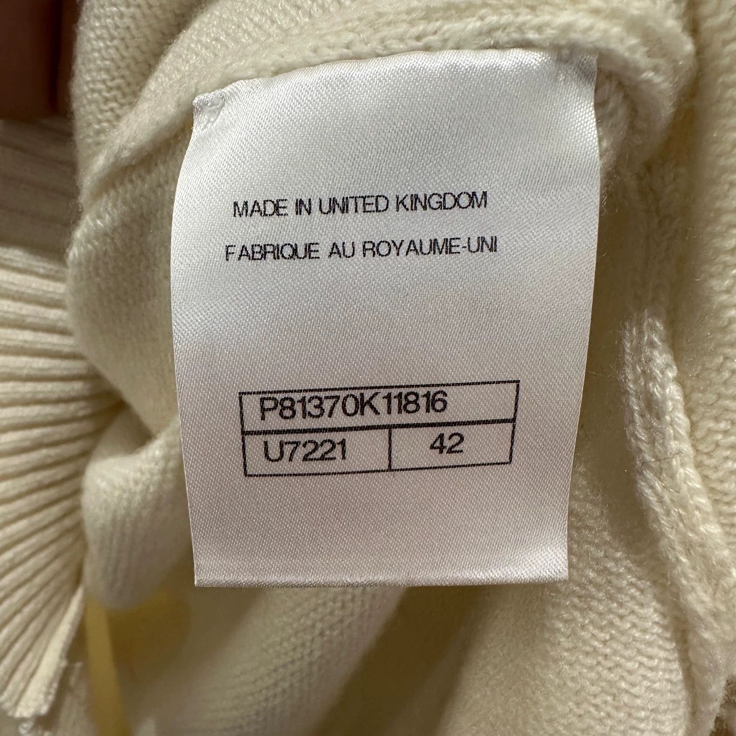 Chanel CHANEL may573 26P Ribbed Cashmere Knit Cardigan 42 Size M / US 6-8 / IT 42-44 - 4 Thumbnail