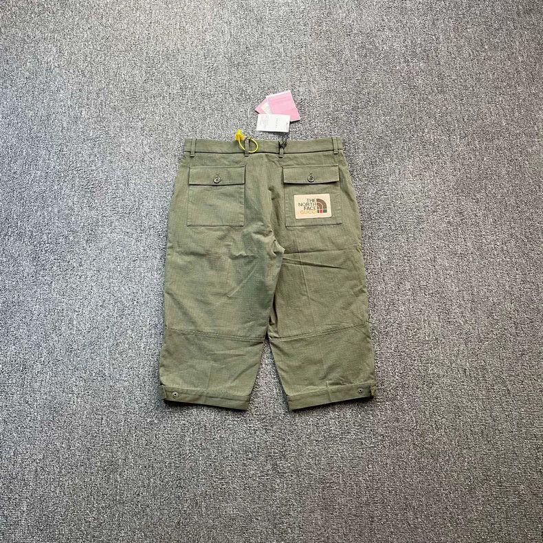 Gucci Gucci The North Face co-branded army green workwear shorts Size US 32 / EU 48 - 2 Thumbnail