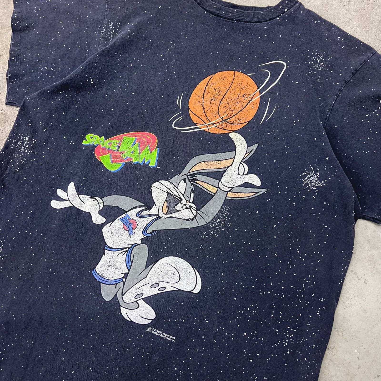 Vintage Vintage 90s Faded Space Jam AOP Bugs Bunny T Shirt Looney Size US XL / EU 56 / 4 - 6 Thumbnail