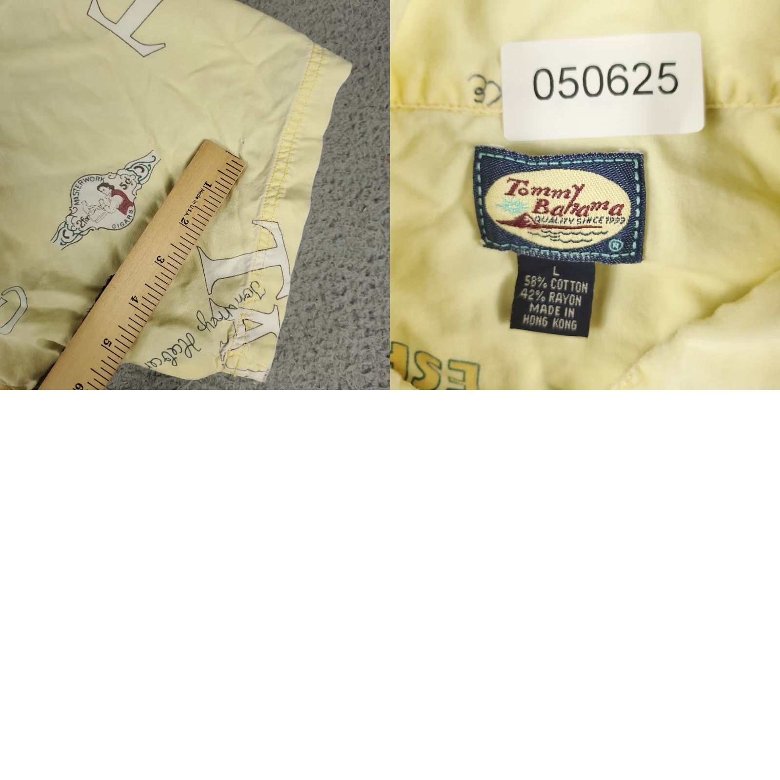 Tommy Bahama Tommy Bahama Shirt Mens Large Yellow Cigar Club Hawaiian Cotton DISTRESSED Shirt Mens Large Yellow Hawaiian Cotton DISTRESSED Size US L / EU 52-54 / 3 - 9 Thumbnail