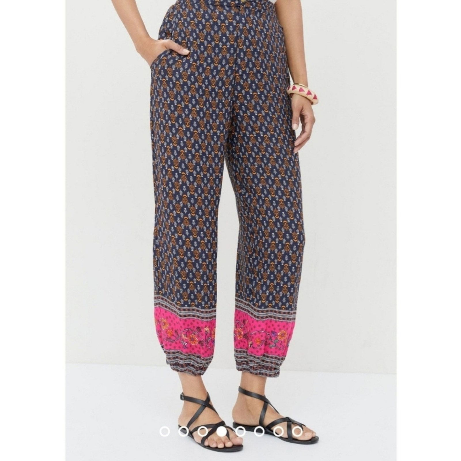 Anthropologie Anthropologie Floral Balloon Leg Oversized Joggers Pants Size 32" / US 10 / IT 46 - 2 Thumbnail