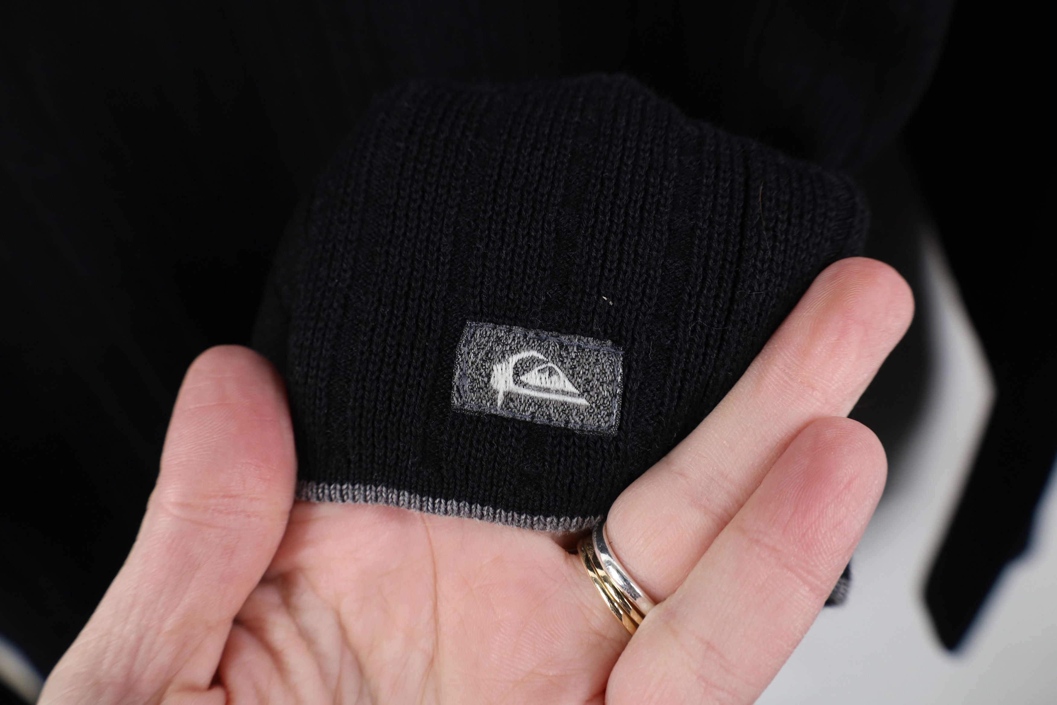 Quiksilver Vintage 90s Y2K Quiksilver Surfing Knit V-Neck Sweater Black Size US L / EU 52-54 / 3 - 4 Thumbnail