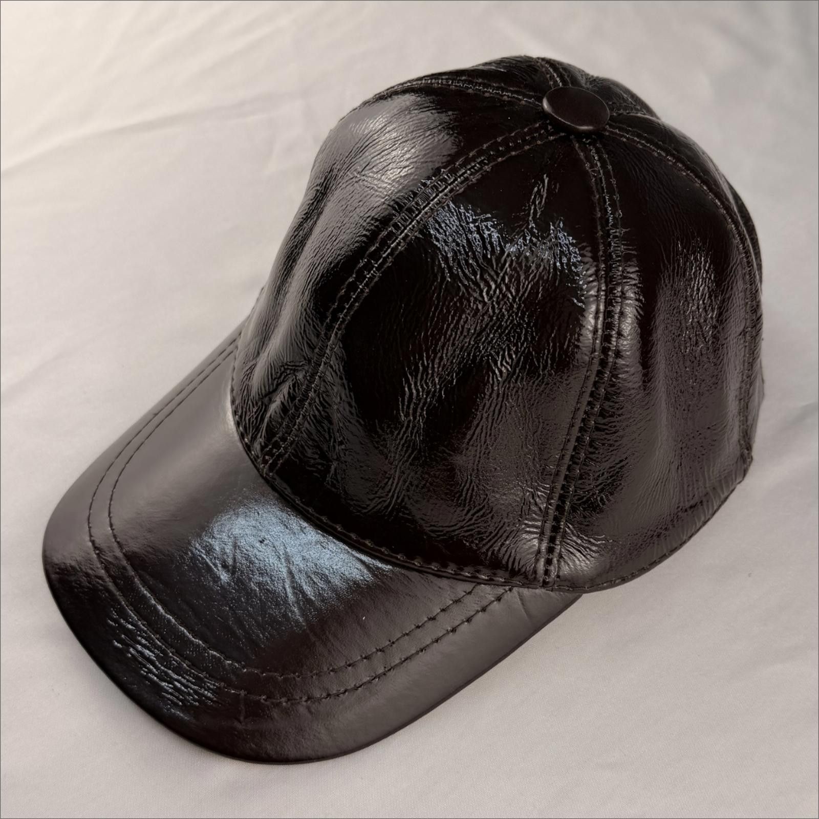 Other NEW Dark Brown Leather Baseball Cap - Premium Hat 081 Size ONE SIZE - 3 Thumbnail