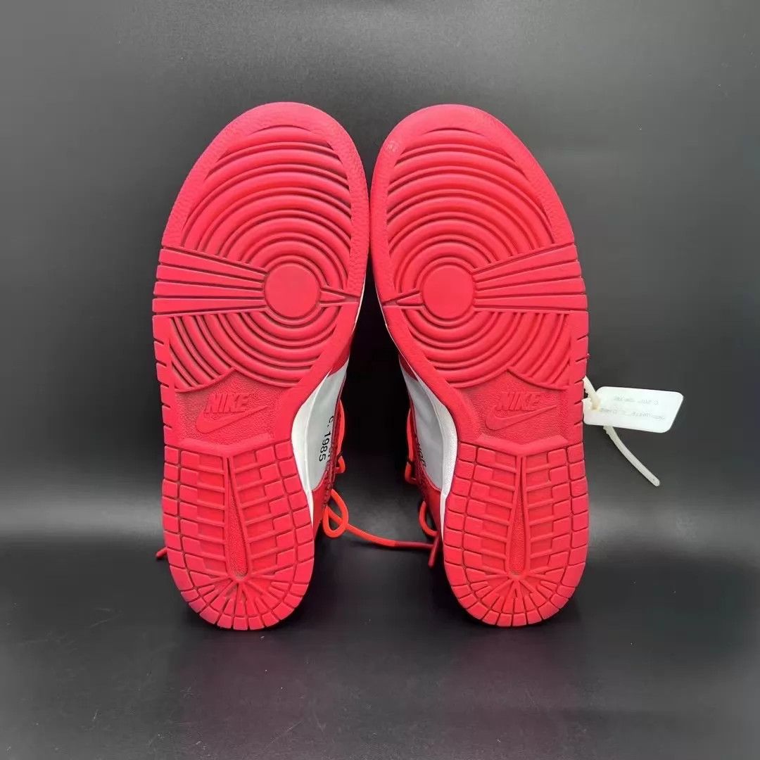 Off-White Off-White x Nike Dunk gray red 42 stars intact box & extras Size US 9 / EU 42 - 5 Thumbnail