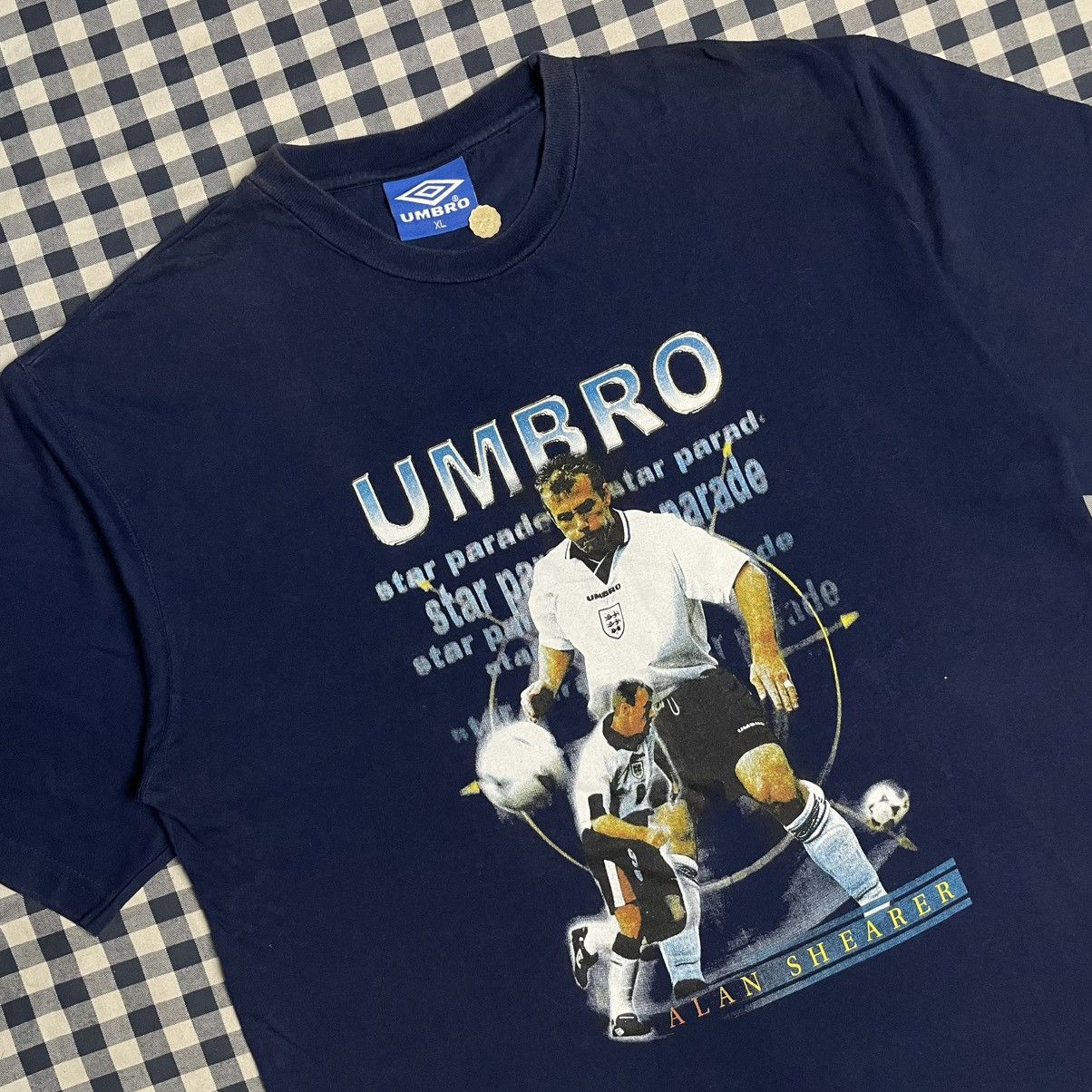Umbro × Vintage England National team ALAN SHEARER UMRO Vintage Tee Size US XL / EU 56 / 4 - 2 Thumbnail