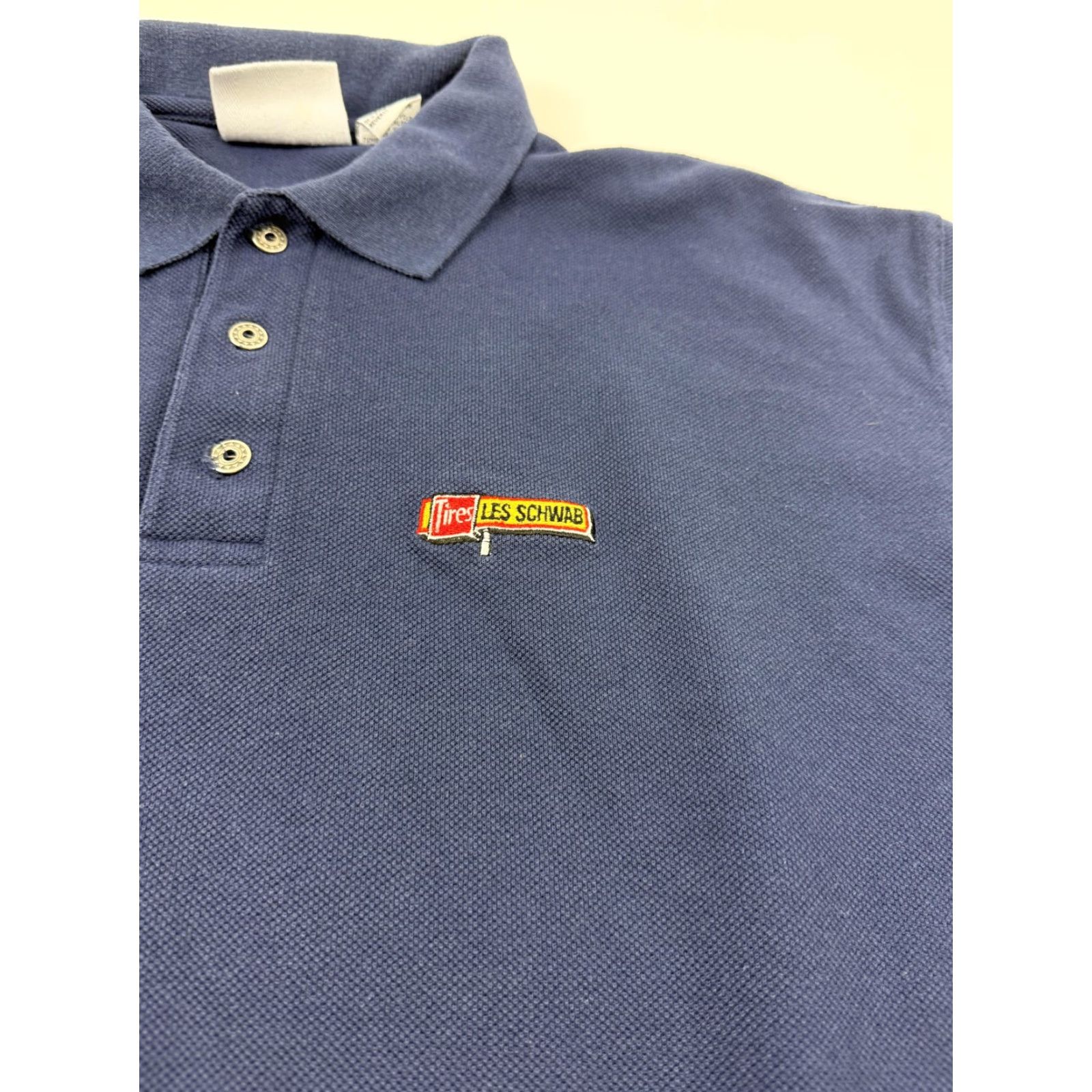 Vintage Les Schwab Tires Polo Shirt Mens XL Blue Long Sleeve Work Uniform Logo polo shirt Mens XL Blue Long Sleeve logo embroidery Size US XL / EU 56 / 4 - 2 Thumbnail