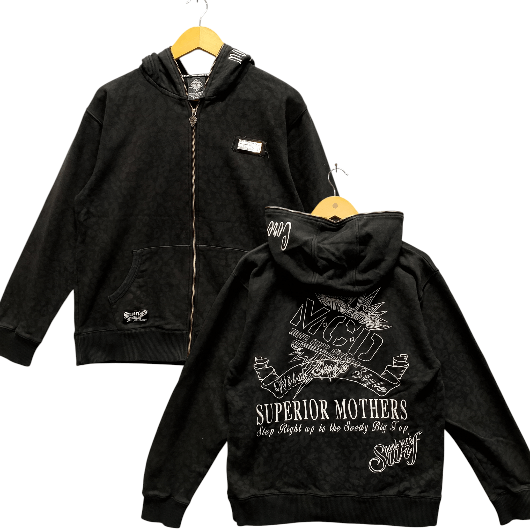 Japanese Brand MCD Zip Hoodie Superior Mothers Graphic Hardcore Surf Style Size US L / EU 52-54 / 3 - 1 Thumbnail