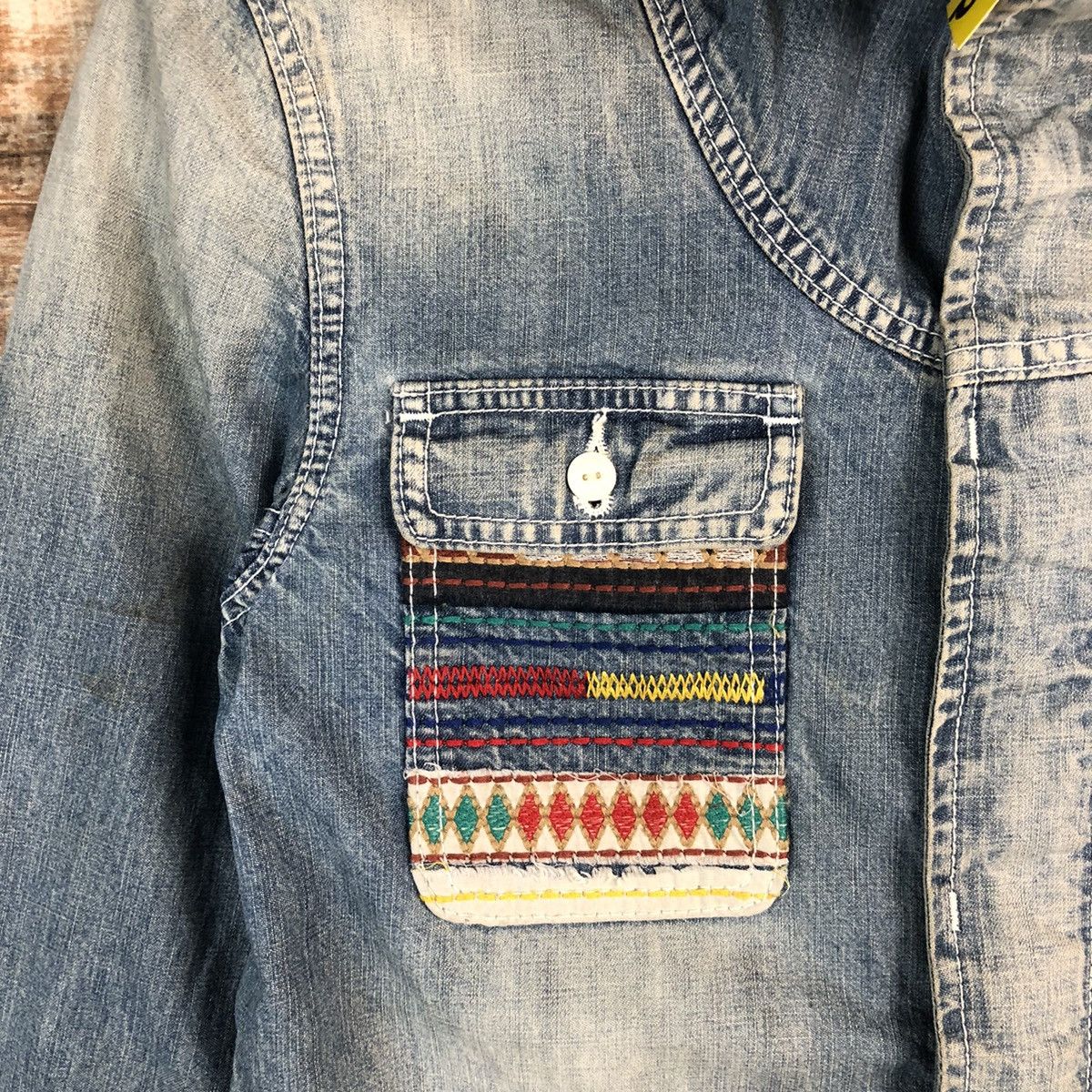 go slow caravan Go Slow Caravan Blue Denim Jacket Hoodie #A2332 Size US XS / EU 42 / 0 - 9 Thumbnail