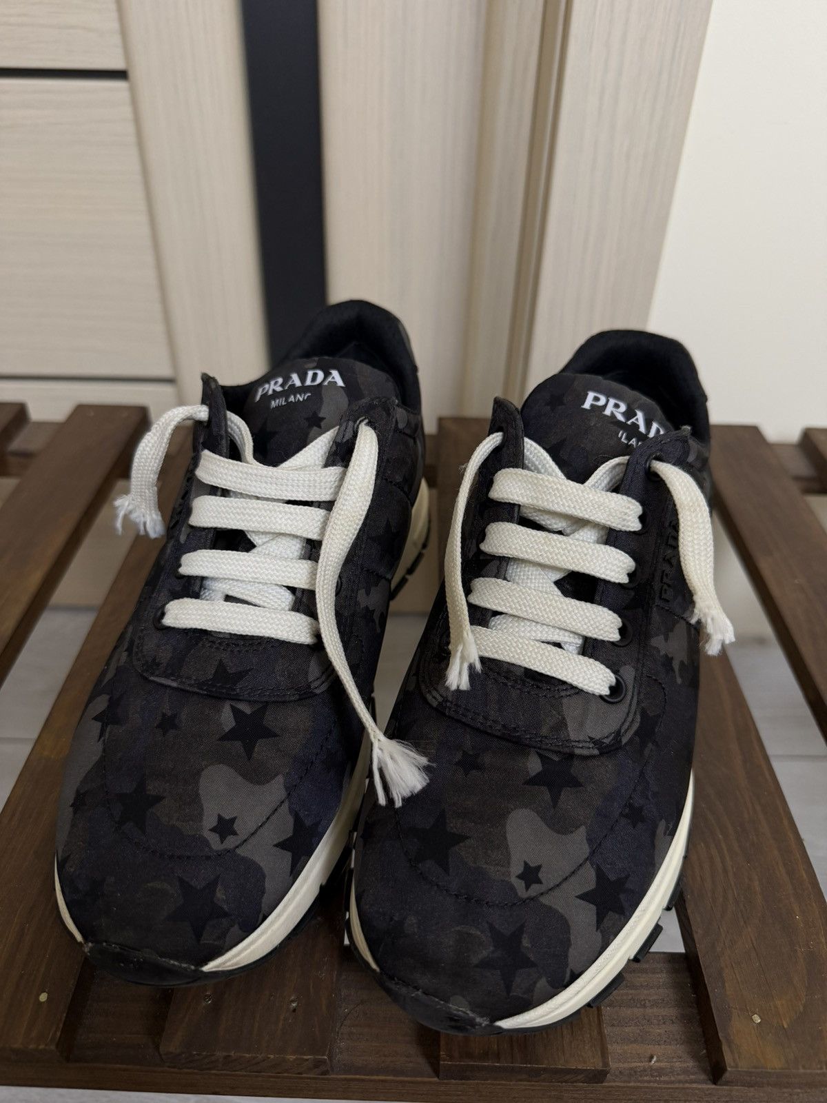 Prada Prada Nylon Camouflage Star Print Low-Top Sneakers shoes Size US 9 / IT 39 - 20 Thumbnail