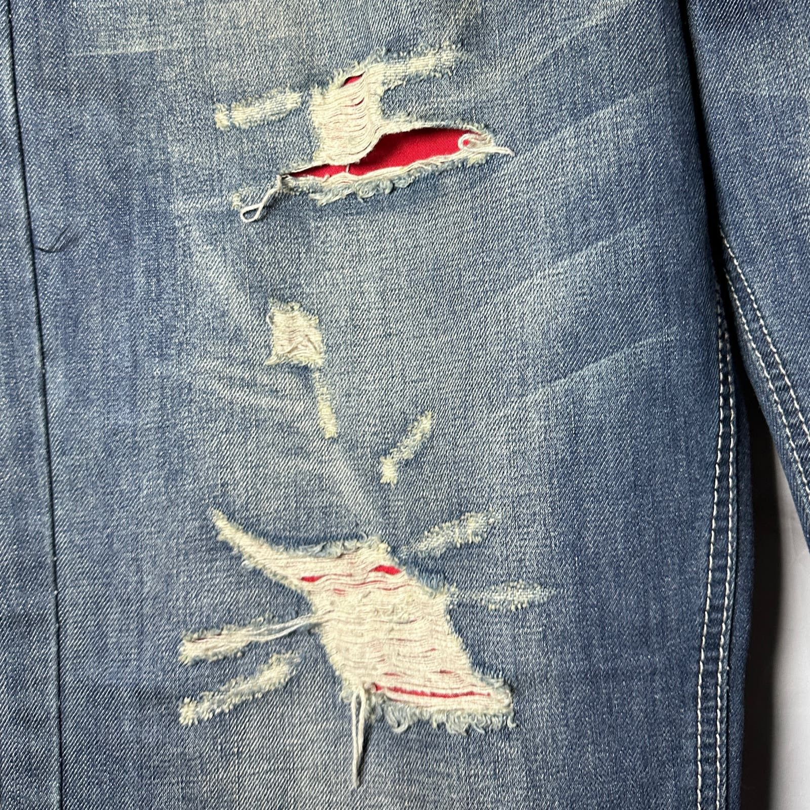 CLOT × Levi's KZKLOT Distressed Blue Denim Size US 34 / EU 50 - 5 Thumbnail
