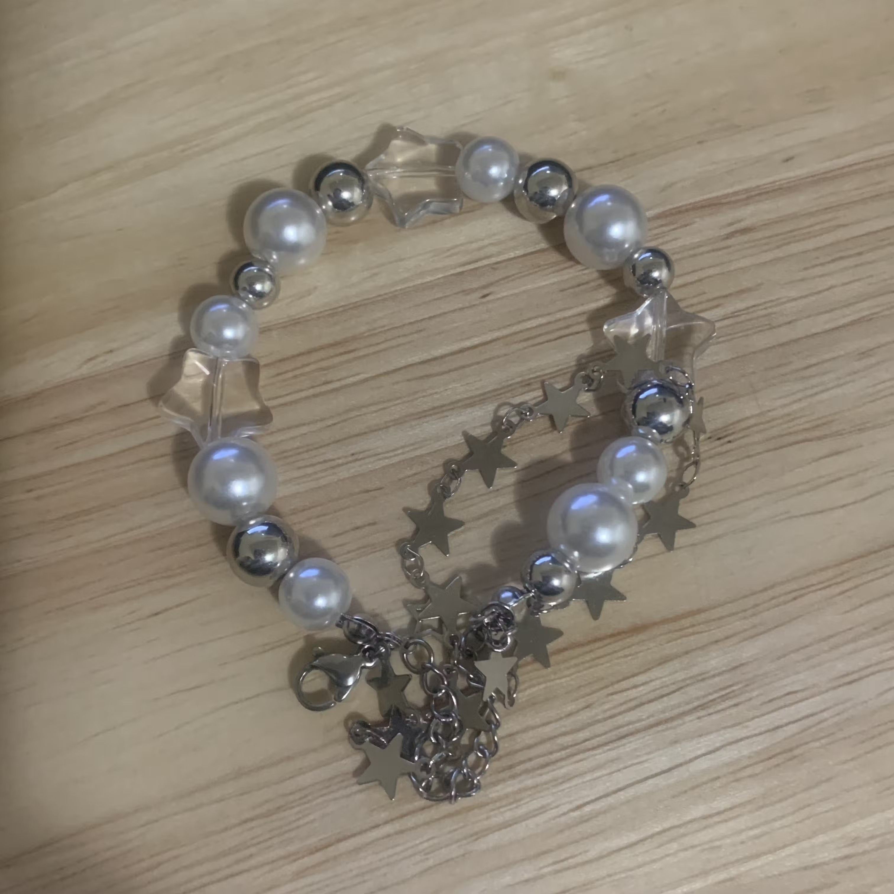 Jewelry × Vintage Pearl Star Beaded Bracelet Size ONE SIZE - 4 Thumbnail