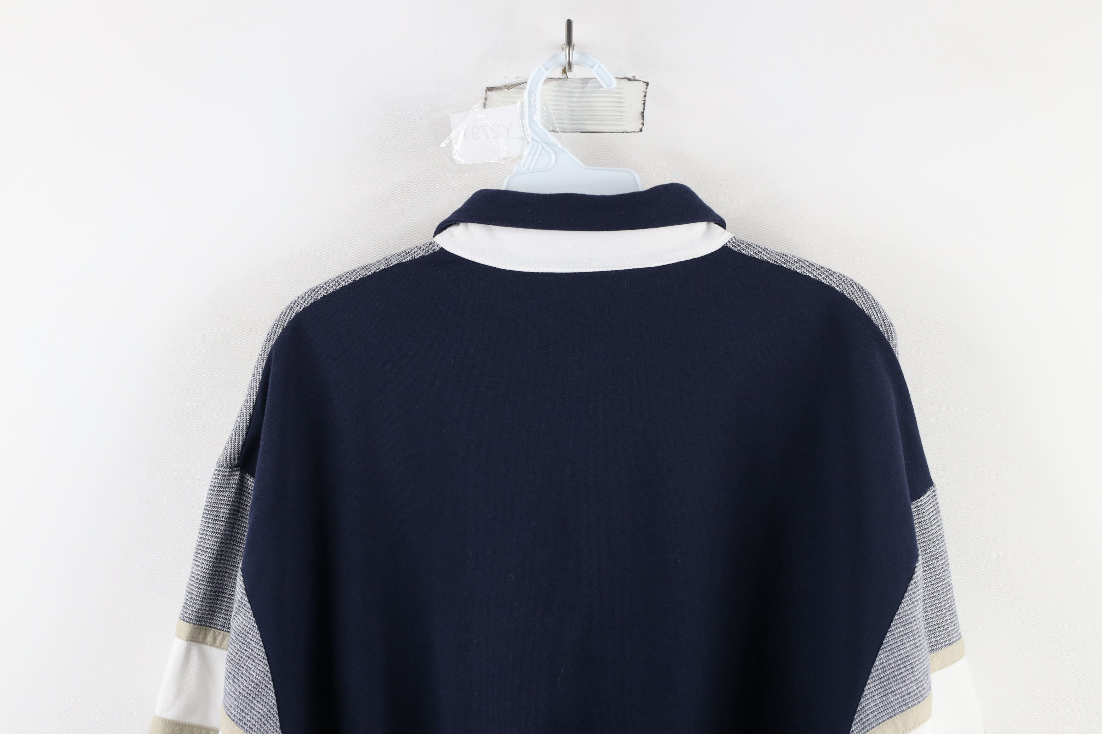 Vintage Vintage 90s Streetwear Block Collared Pullover Polo Shirt Size US L / EU 52-54 / 3 - 12 Thumbnail