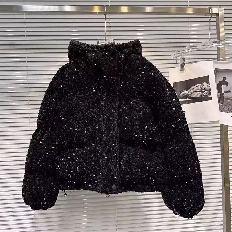 Other Streetwear Designer Black Rivets Warm Jacket Y2k Size L / US 10 / IT 46 - 1 Thumbnail