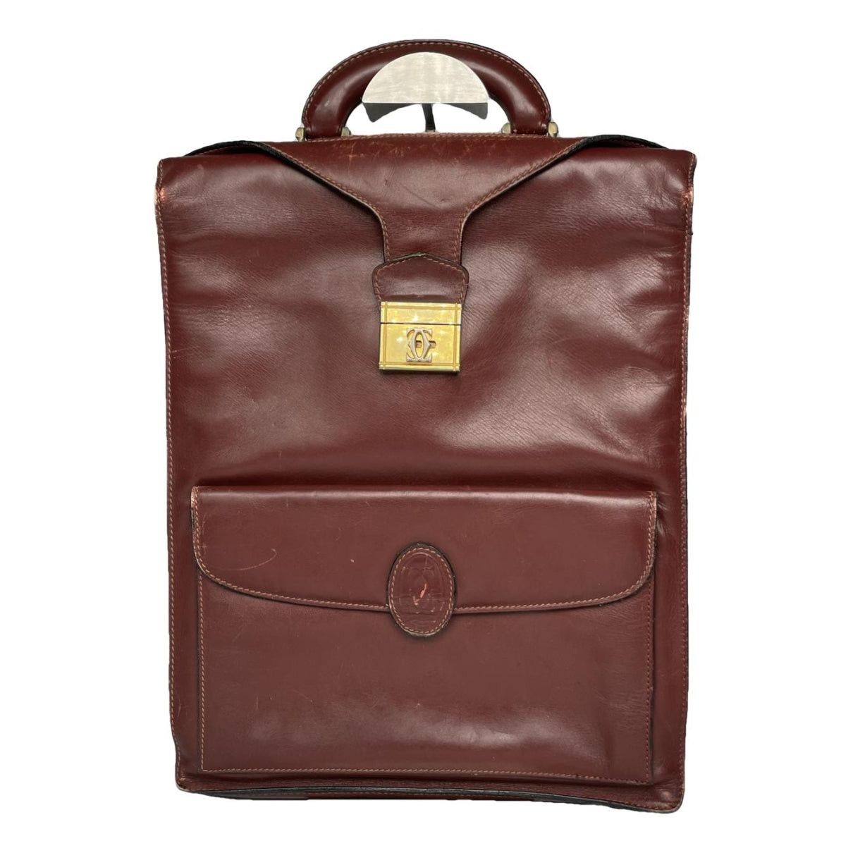 Cartier Burgundy Leather Handbag Size ONE SIZE - 1 Thumbnail