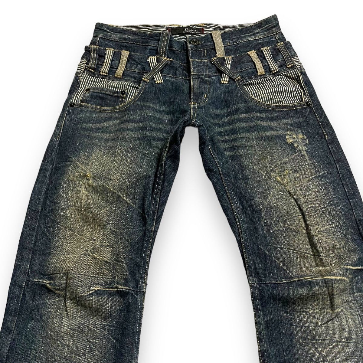 If Six Was Nine × Japanese Brand × Le Grande Bleu (L.G.B.) 🇯🇵 DOMINATED HANDCRAFTED DOUBLE WAIST DISTRESSED DENIM PANTS Size US 30 / EU 46 - 9 Thumbnail