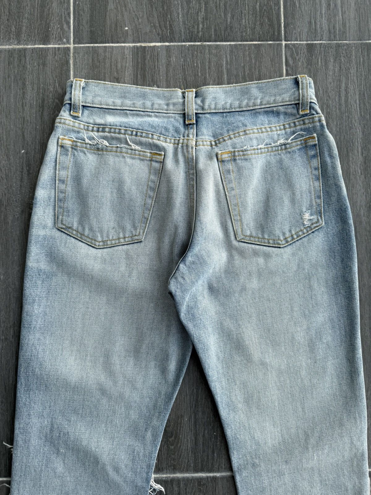 Helmut Lang Vintage 1998 HELMUT LANG "Broken Denim" Size US 28 / EU 44 - 14 Thumbnail