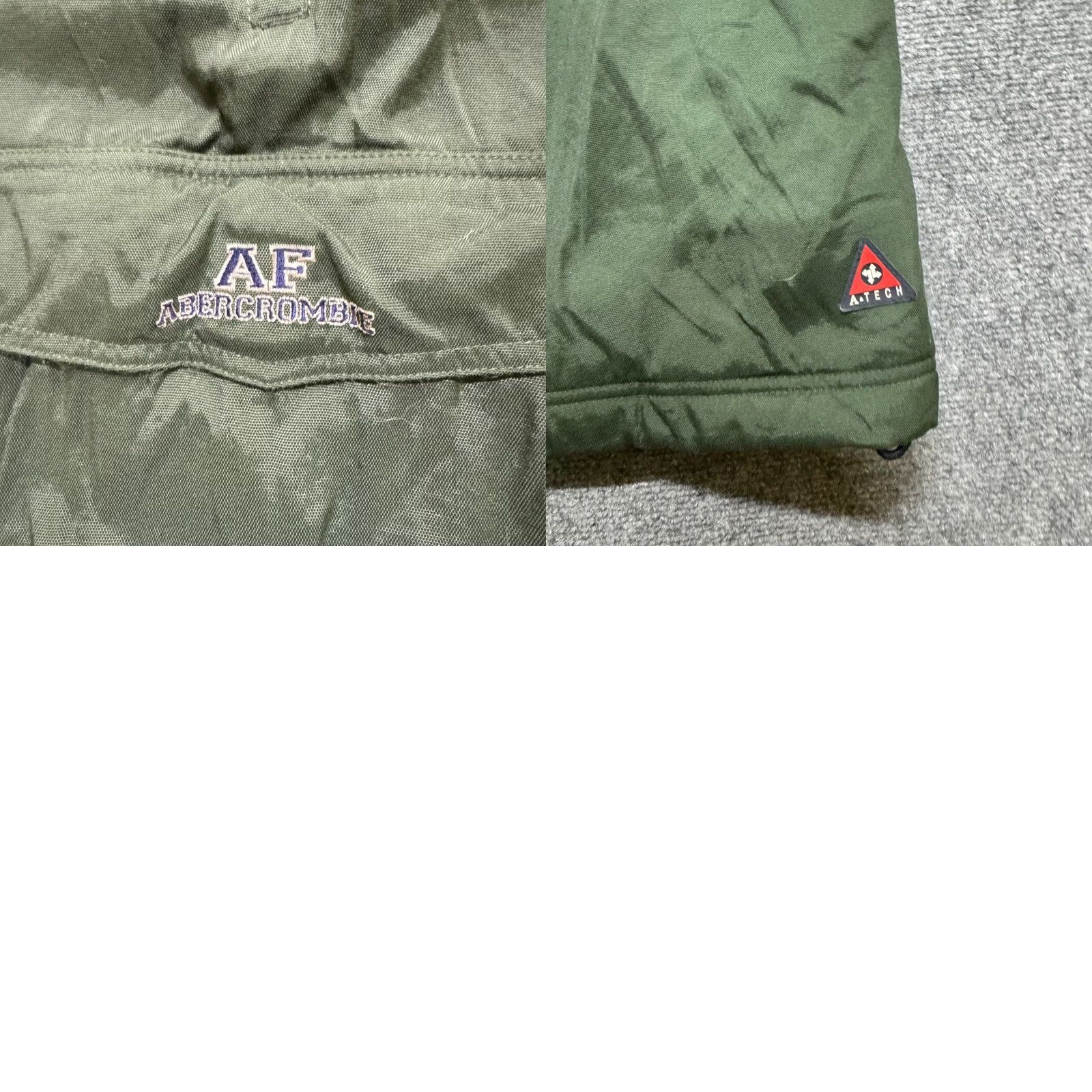 Vintage VTG Ambercrombie & Fitch Jacket Men XL Green Blue Striped 1/4 Zip A-tech Windbreaker Nylon Green Mens XL Shirt Size US XL / EU 56 / 4 - 8 Thumbnail