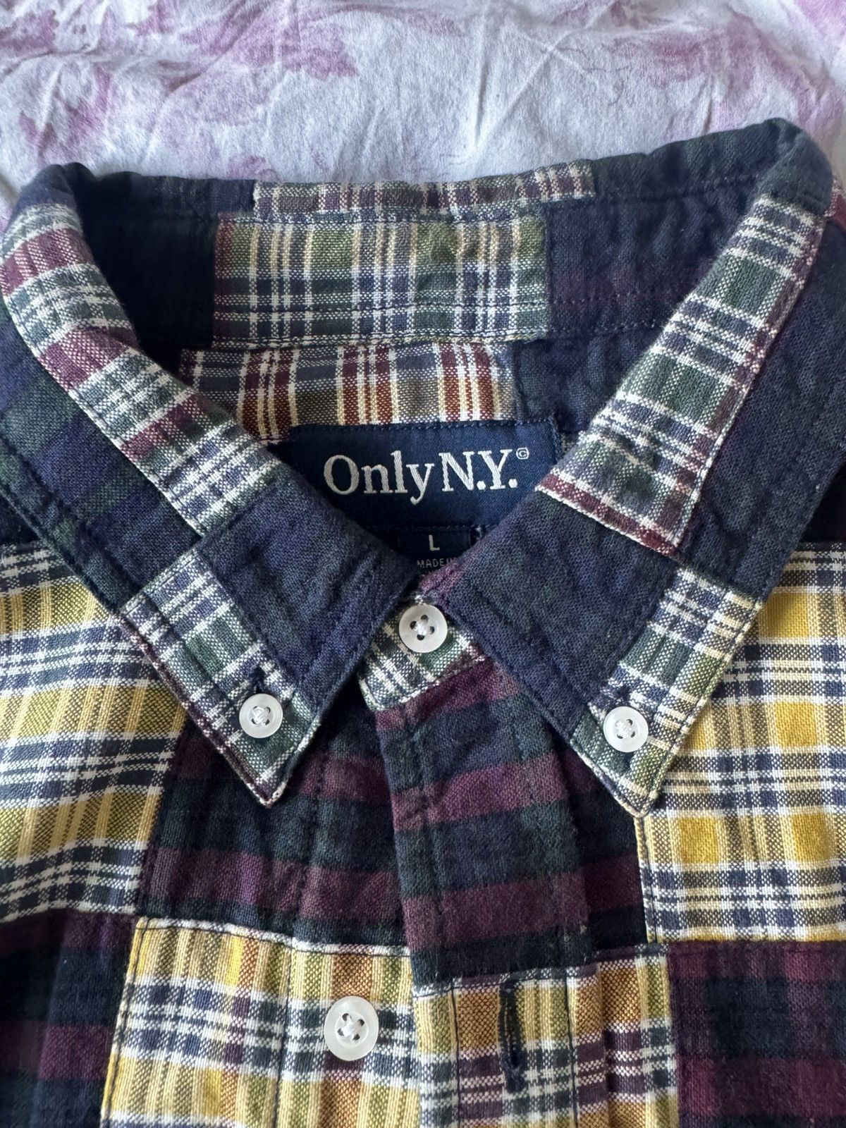 Only NY Ombre Plaid Patchwork Shirt Size US L / EU 52-54 / 3 - 3 Thumbnail