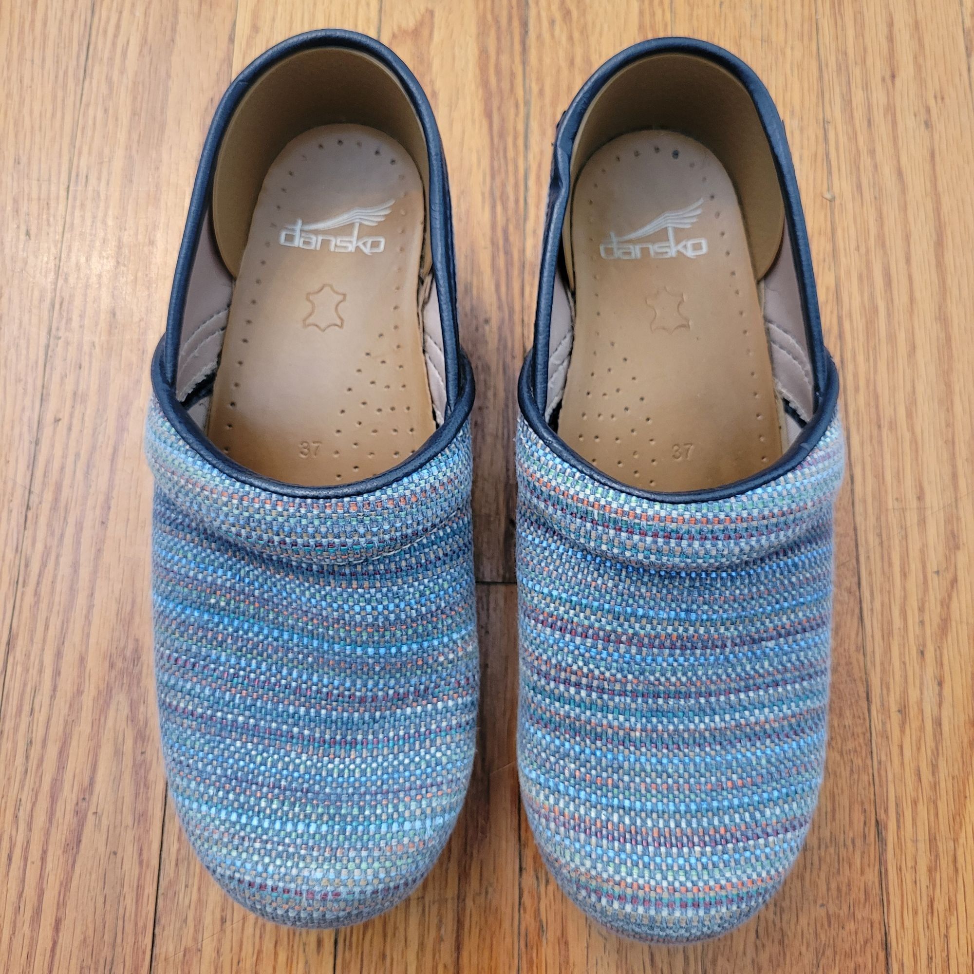 Dansko Dansko 37 Multicolor Fabric Clogs Canvas 6 6.5 Comfort Nurse Size US 6.5 / IT 36.5 - 2 Thumbnail