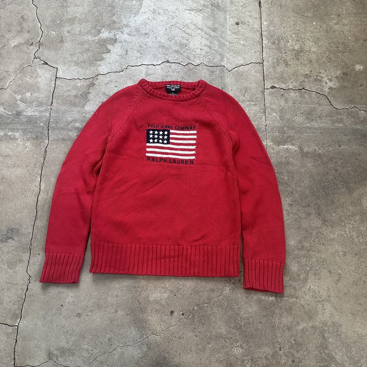Polo Ralph Lauren Polo Ralph Lauren flag big American logo USA sweater knit Size S / US 4 / IT 40 - 2 Thumbnail