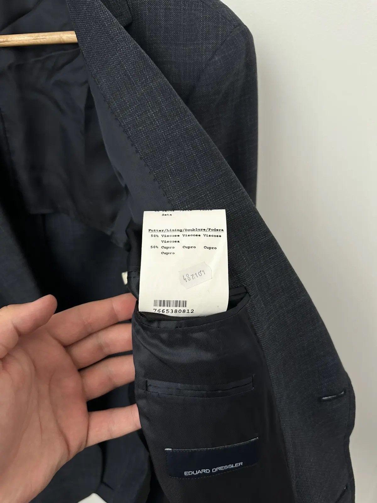 Vision Streetwear Vintage Eduard Dressler Men Blue Wool Blazer Size 42S - 8 Thumbnail