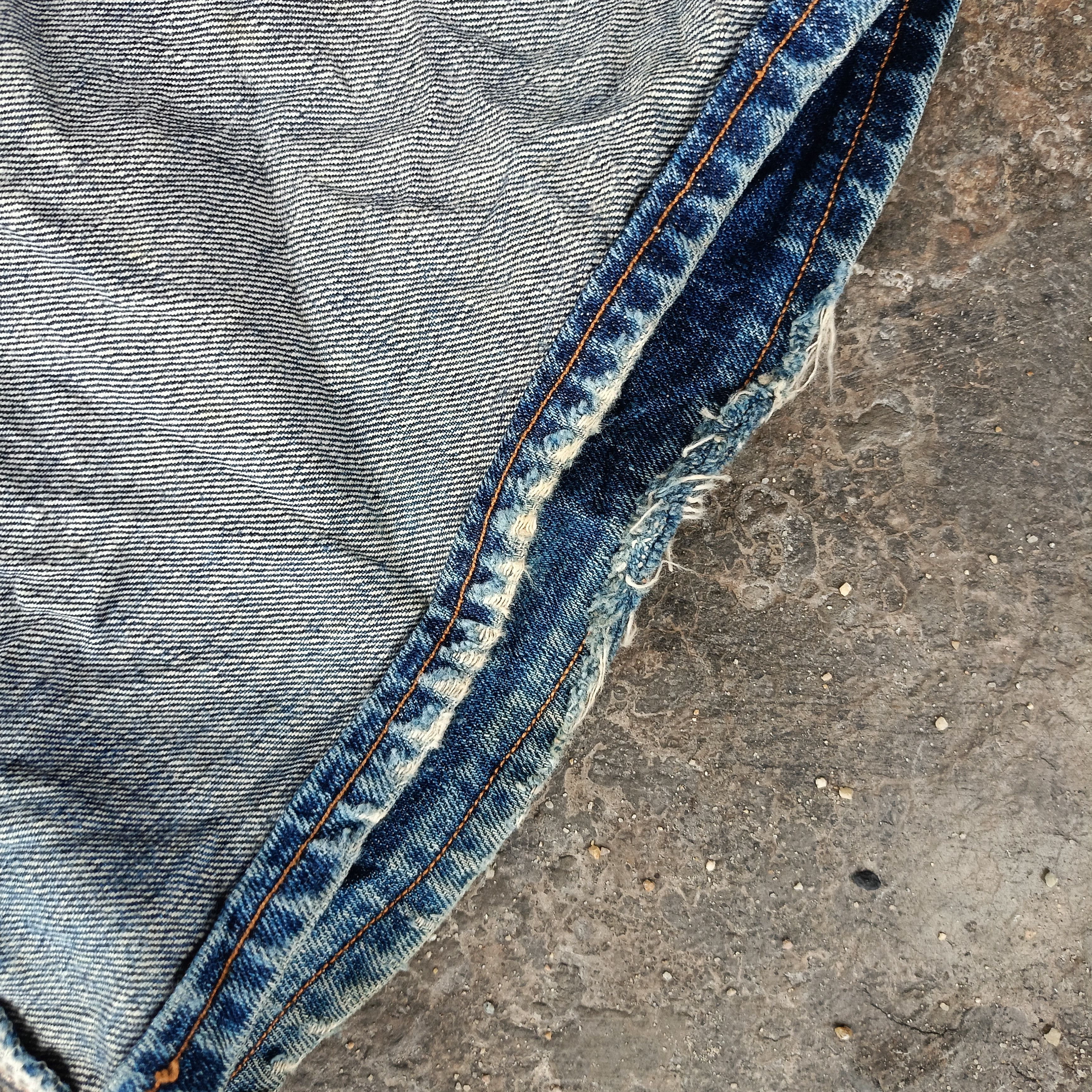 Japanese Brand Distressed boot Cut Vintage Big John Size 29" - 21 Thumbnail