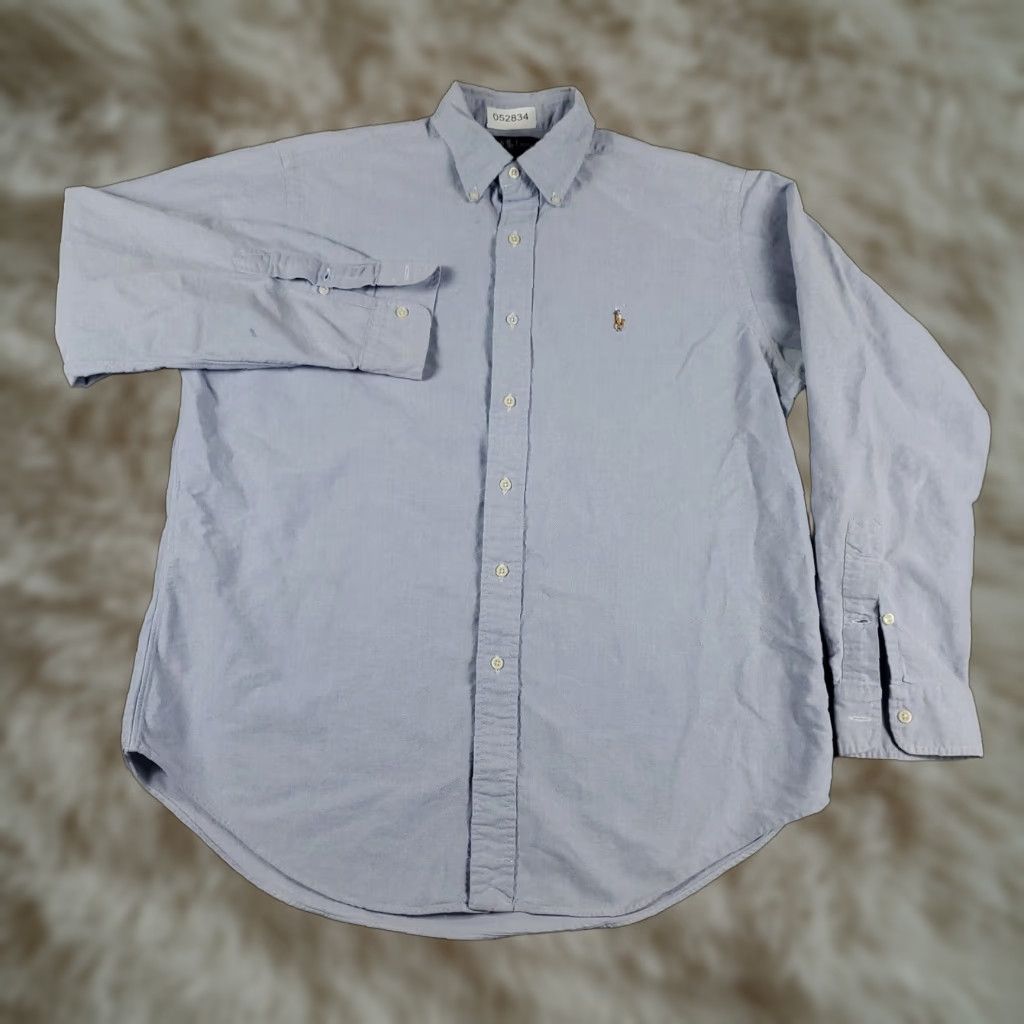 Ralph Lauren Ralph Lauren Dress Shirt Mens 16 Blue Long Sleeve Button-Up Regular Fit Size 42R - 1 Thumbnail