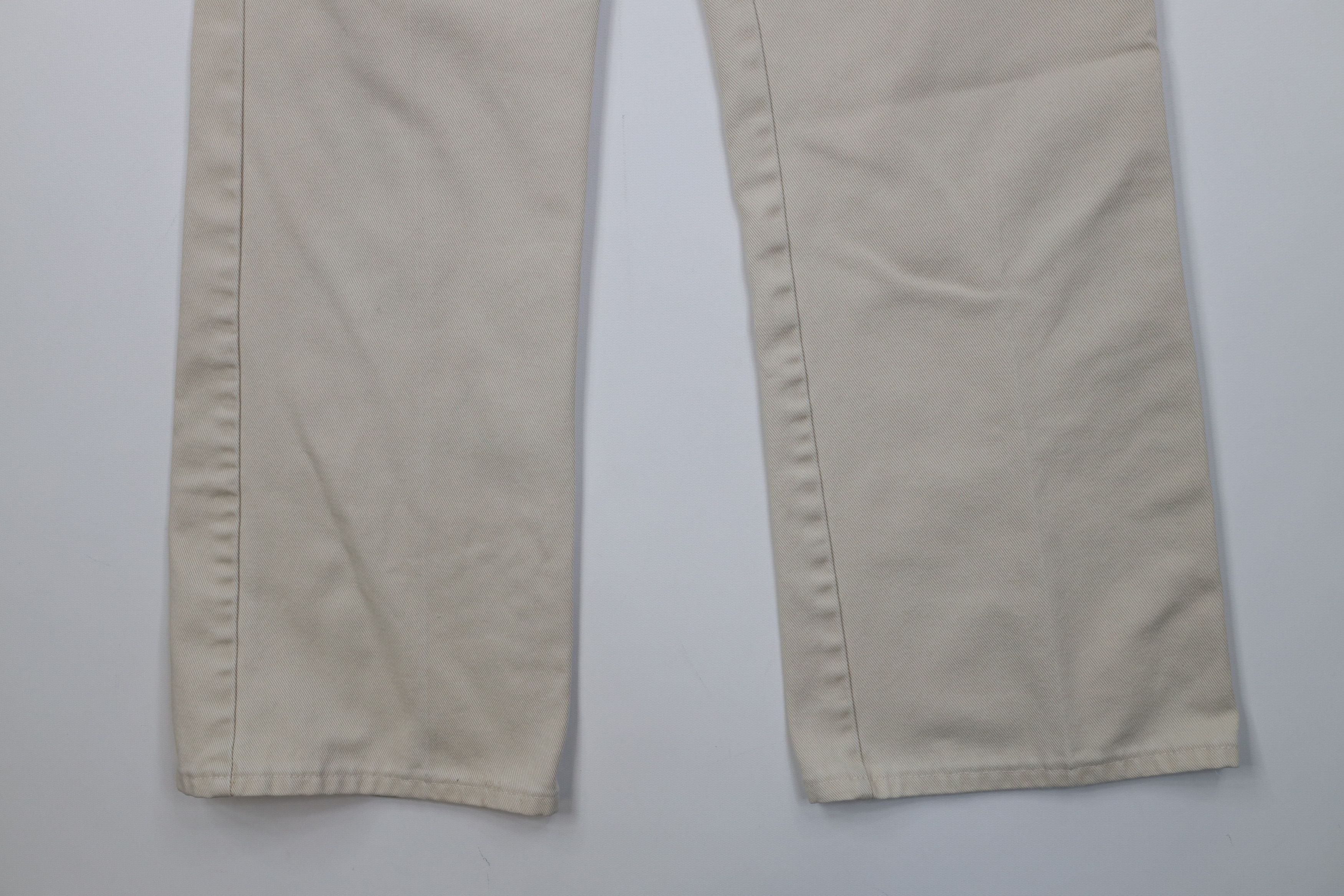Vintage Vintage 70s Streetwear Twill Flared Wide Leg Jeans Beige USA Size US 32 / EU 48 - 4 Thumbnail