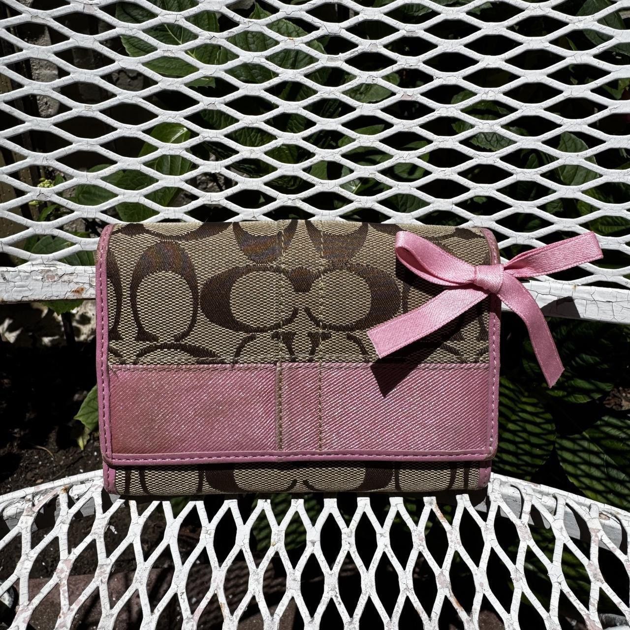 Coach Pink & Brown Coach Monogramed Wallet Size ONE SIZE - 1 Thumbnail