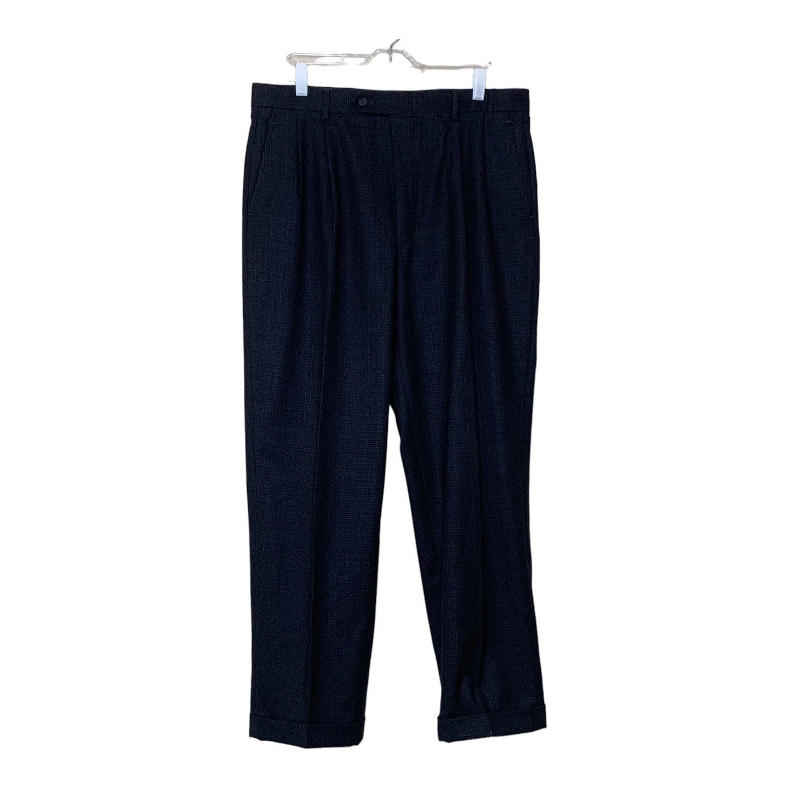 Jos. A. Bank JoS A. Bank gray plaid wool pleated pants size 36" X 31" Size US 36 / EU 52 - 1 Thumbnail