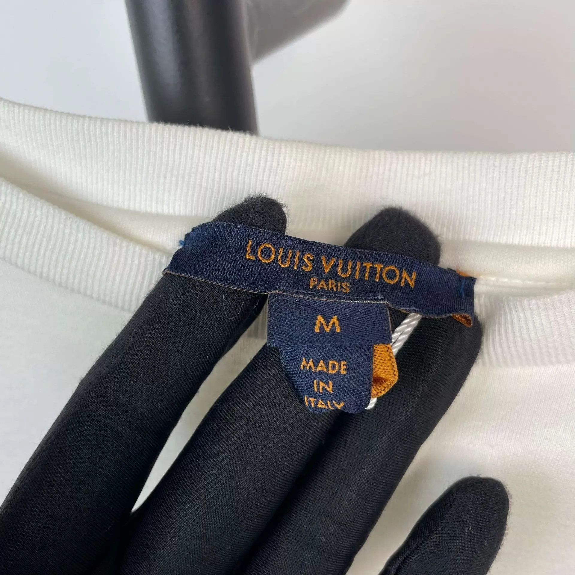 Louis Vuitton LV cotton short-sleeve sequin white M Size M / US 6-8 / IT 42-44 - 4 Thumbnail