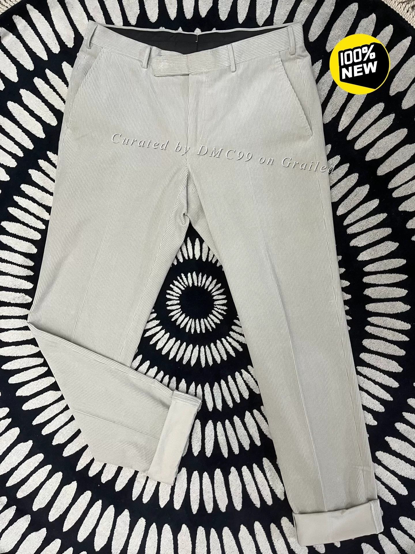 Ermenegildo Zegna Ermenegildo Zegna Gray Corduroy Trousers Size US 34 / EU 50 - 1 Thumbnail