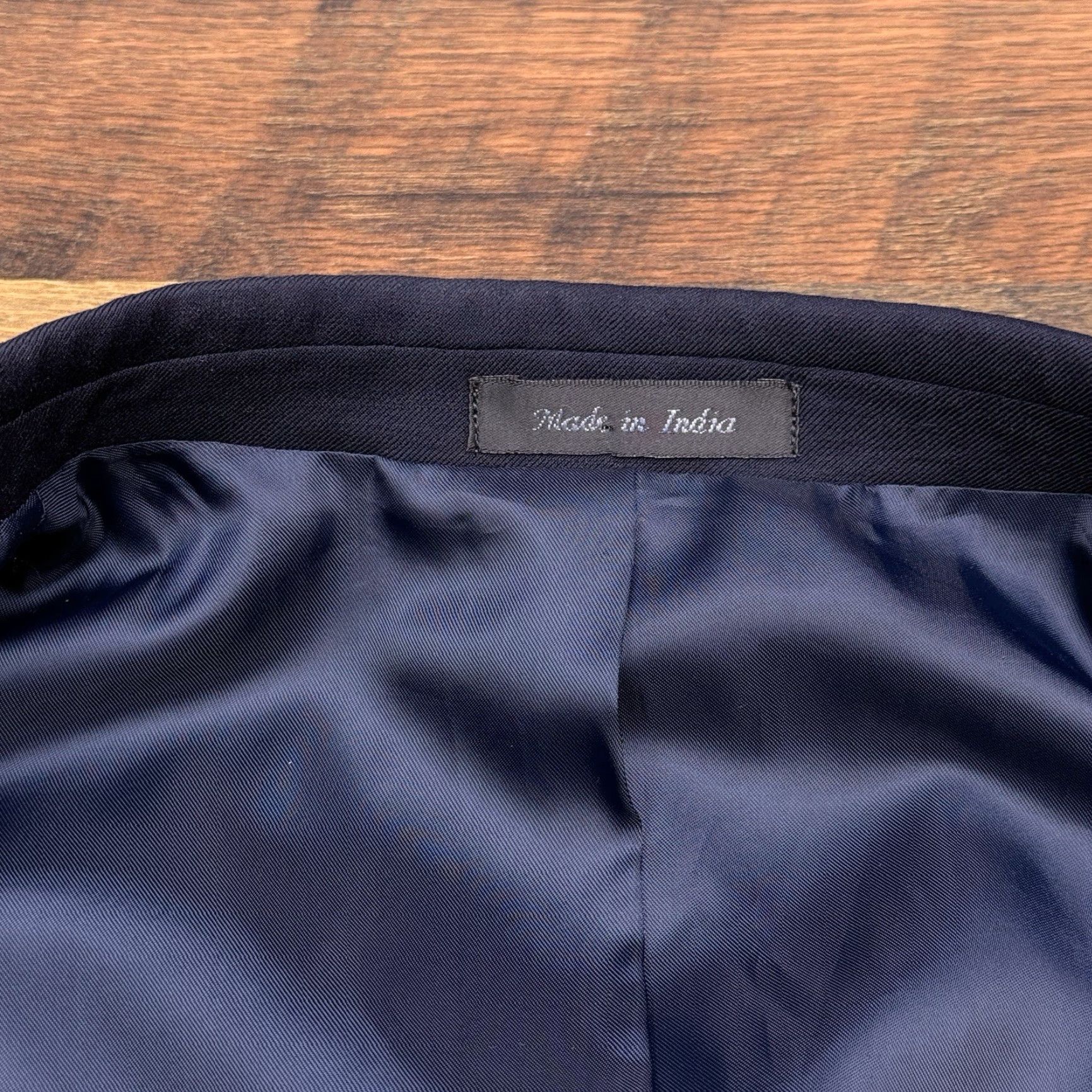 Chaps Chaps Sport Coat Blazer Navy Blue 42R Wool Four-Button Notch Lapel Regular Single-Breasted Dry Clean Only Men Size 42R - 5 Thumbnail