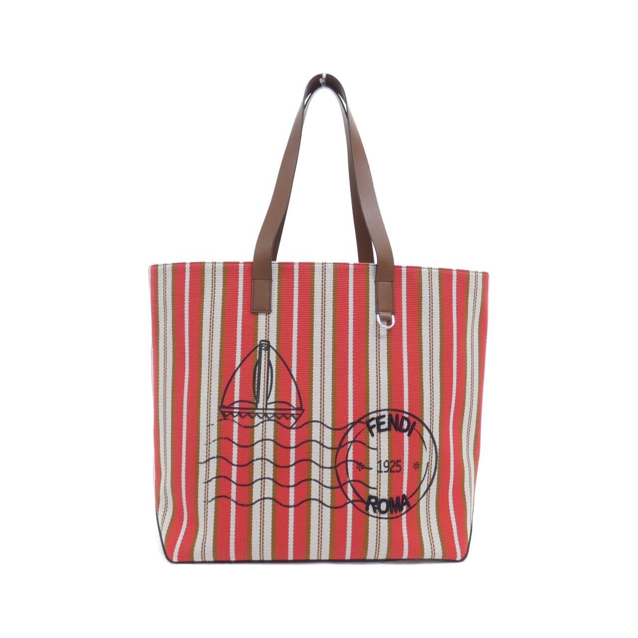 Fendi Fendi Fendi Canvas Calf Bag Leather Tote Bag 7VA657AUGU DUTY FREE for USA Size ONE SIZE - 1 Thumbnail