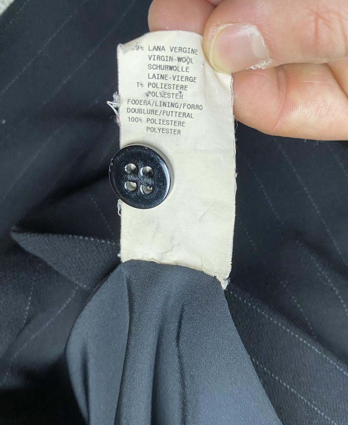 Armani Collezioni Armani collezioni vintage striped suit black wool old money Size 30" / US 8 / IT 44 - 6 Thumbnail