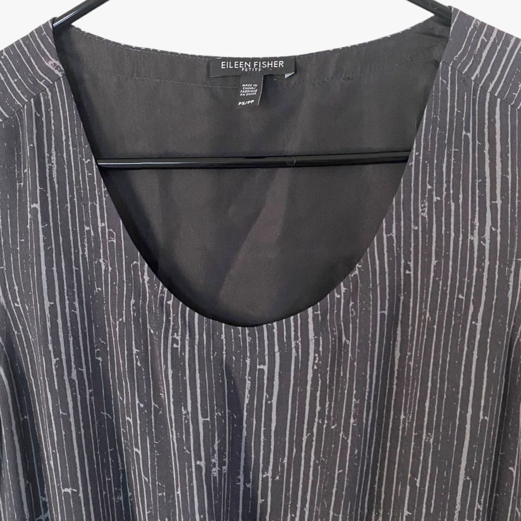 Eileen Fisher VINTAGE Eileen Fisher Sleeveless Silk Dress Women Petite Small Gray Short Tank Dress Casual Party Size S / US 4 / IT 40 - 5 Thumbnail