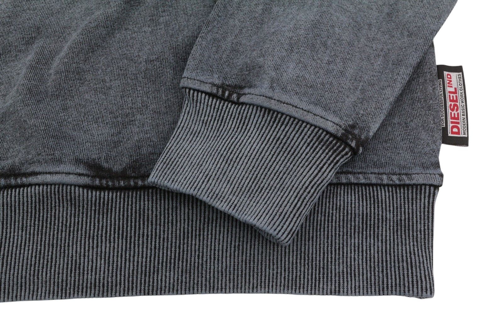 Diesel S-Ginn-Hood-E1 Men Hoodie S Washed Grey Distress 41050 Size US S / EU 44-46 / 1 - 5 Thumbnail