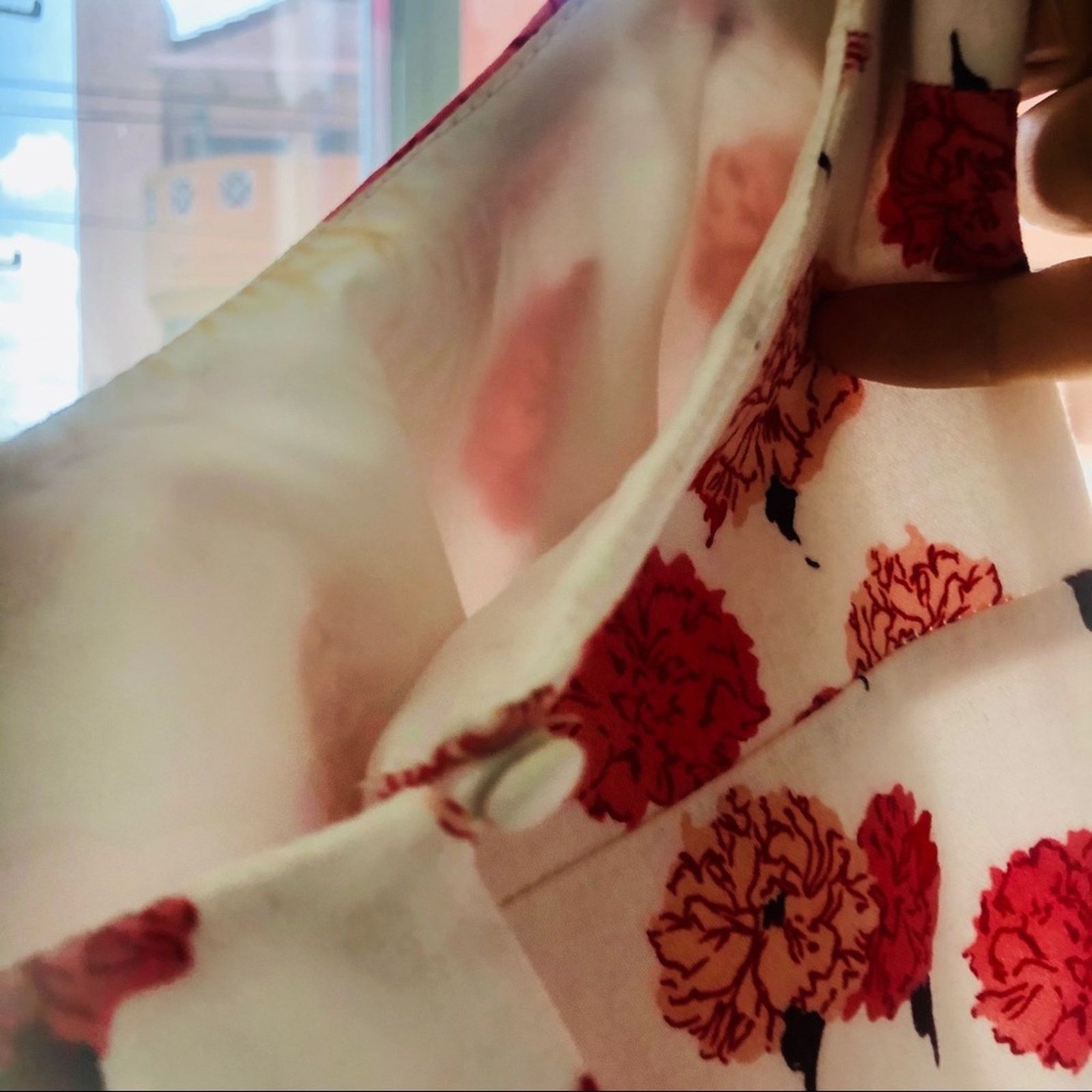 NEW YORK & CO White Pink Floral Tank Cutout Open Midi Dress