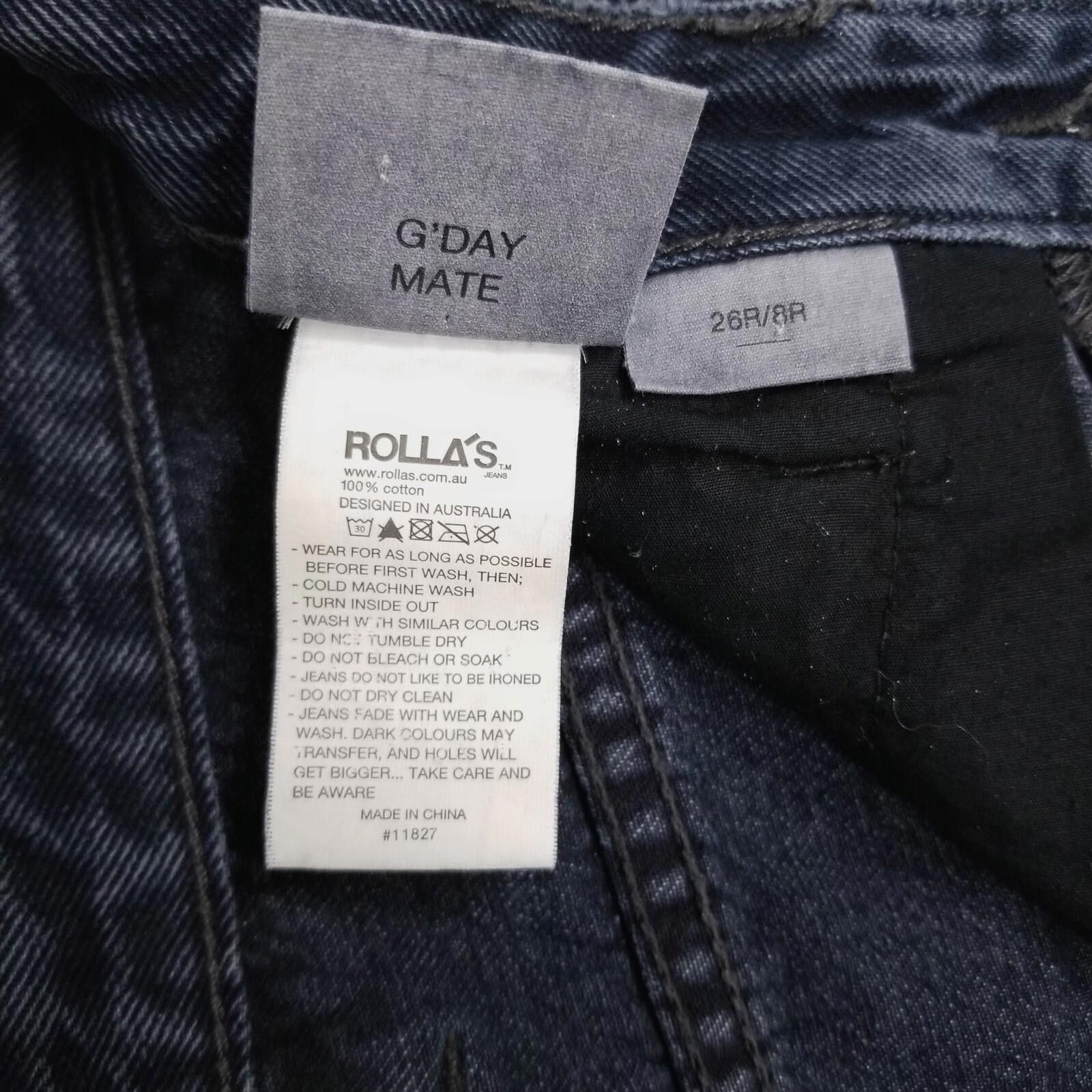 Rolla's Rolla's Dusters High Rise Relaxed Fit Jeans Dark Gray Sz 26 Size 26" / US 2 / IT 38 - 5 Thumbnail