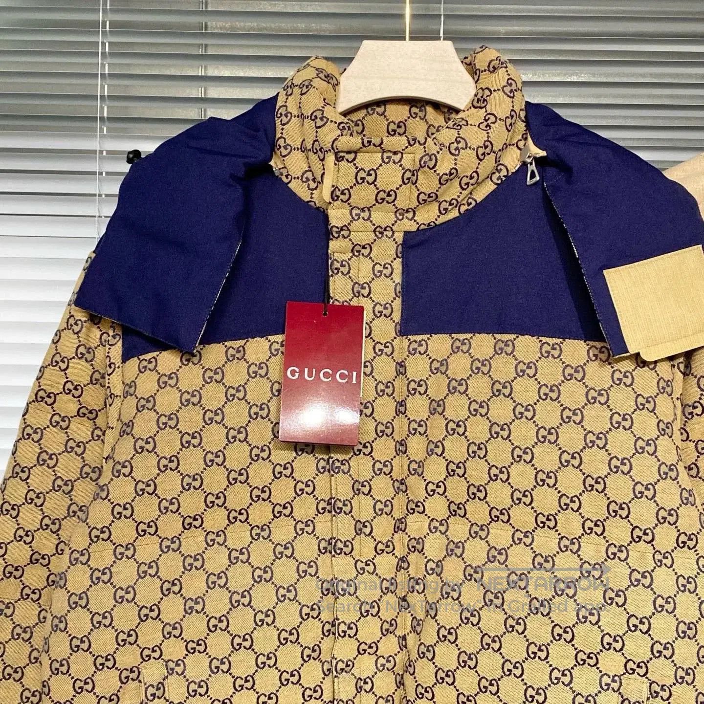 Gucci gucci brown down jacket with detachable hood. Size US L / EU 52-54 / 3 - 3 Thumbnail