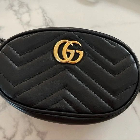 Gucci GG Marmont Quilted Leather Belt Bag Size ONE SIZE - 7 Thumbnail