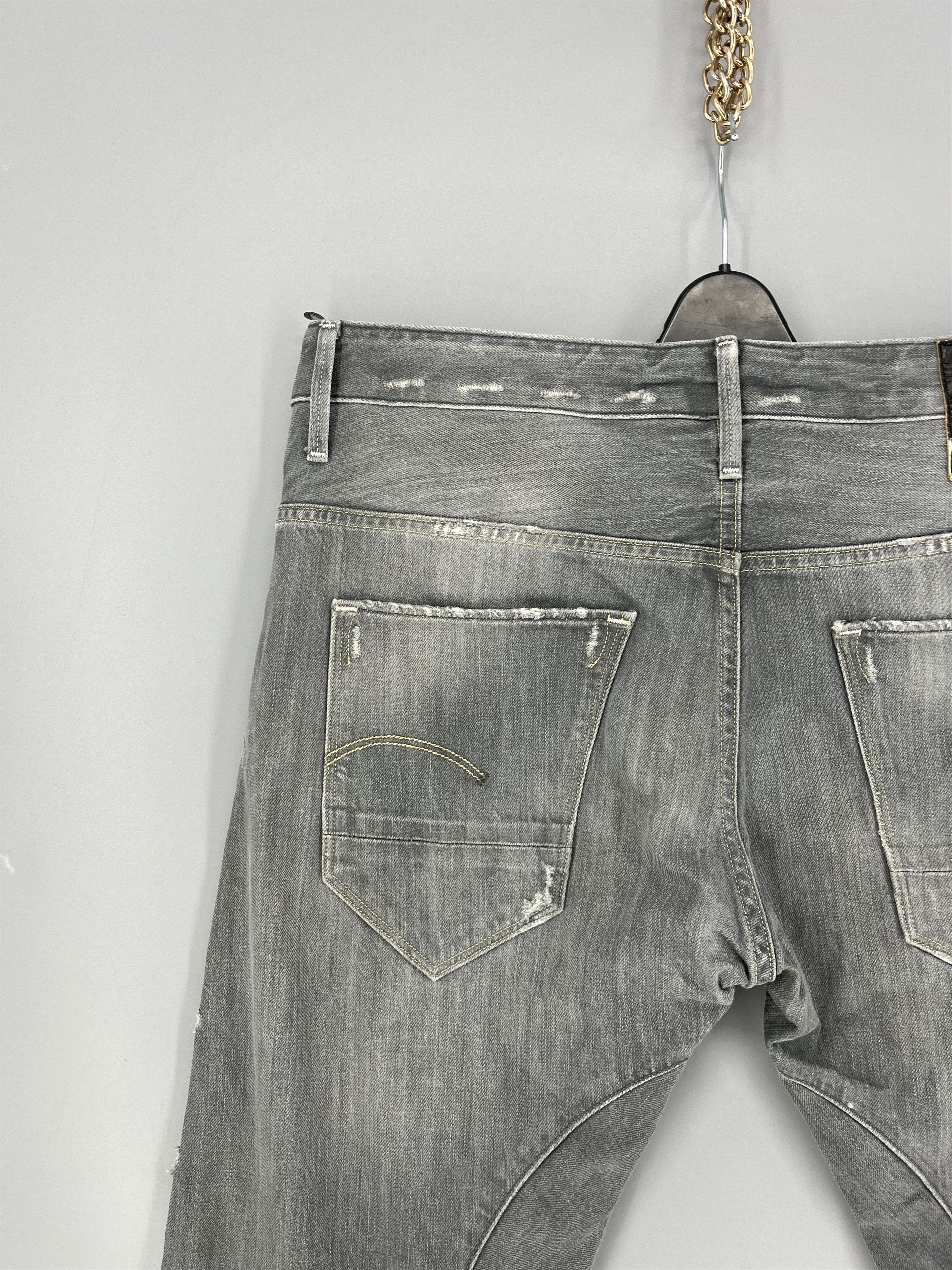 G-Star G-Star RAW GS01 Distressed Jeans Mens 33x34 Gray 3D Size US 33 - 10 Thumbnail