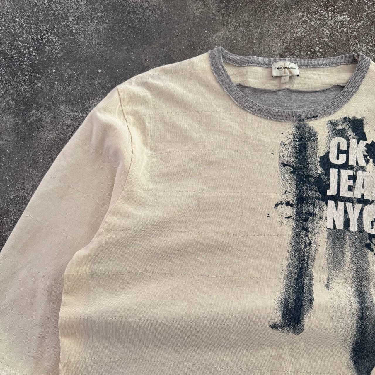 Calvin Klein × Calvin Klein 205W39NYC × Japanese Brand Calvin Klein Vintage Long Sleeve Shirt Size US L / EU 52-54 / 3 - 3 Thumbnail