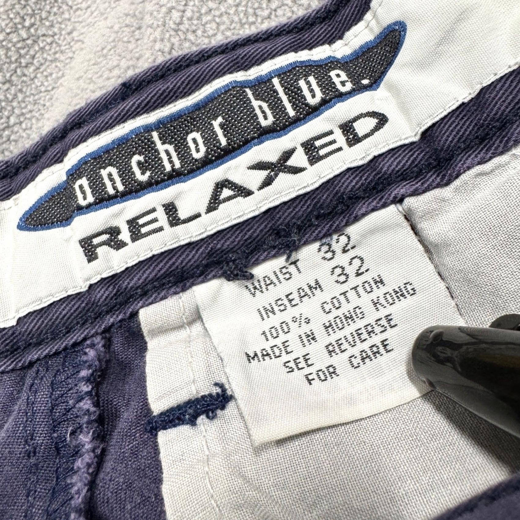 Anchor Blue Anchor Blue Pants Men 28x32 Chino Blue 100% Cotton Relaxed Fit Skater Y2K Mens Size US 28 / EU 44 - 4 Thumbnail