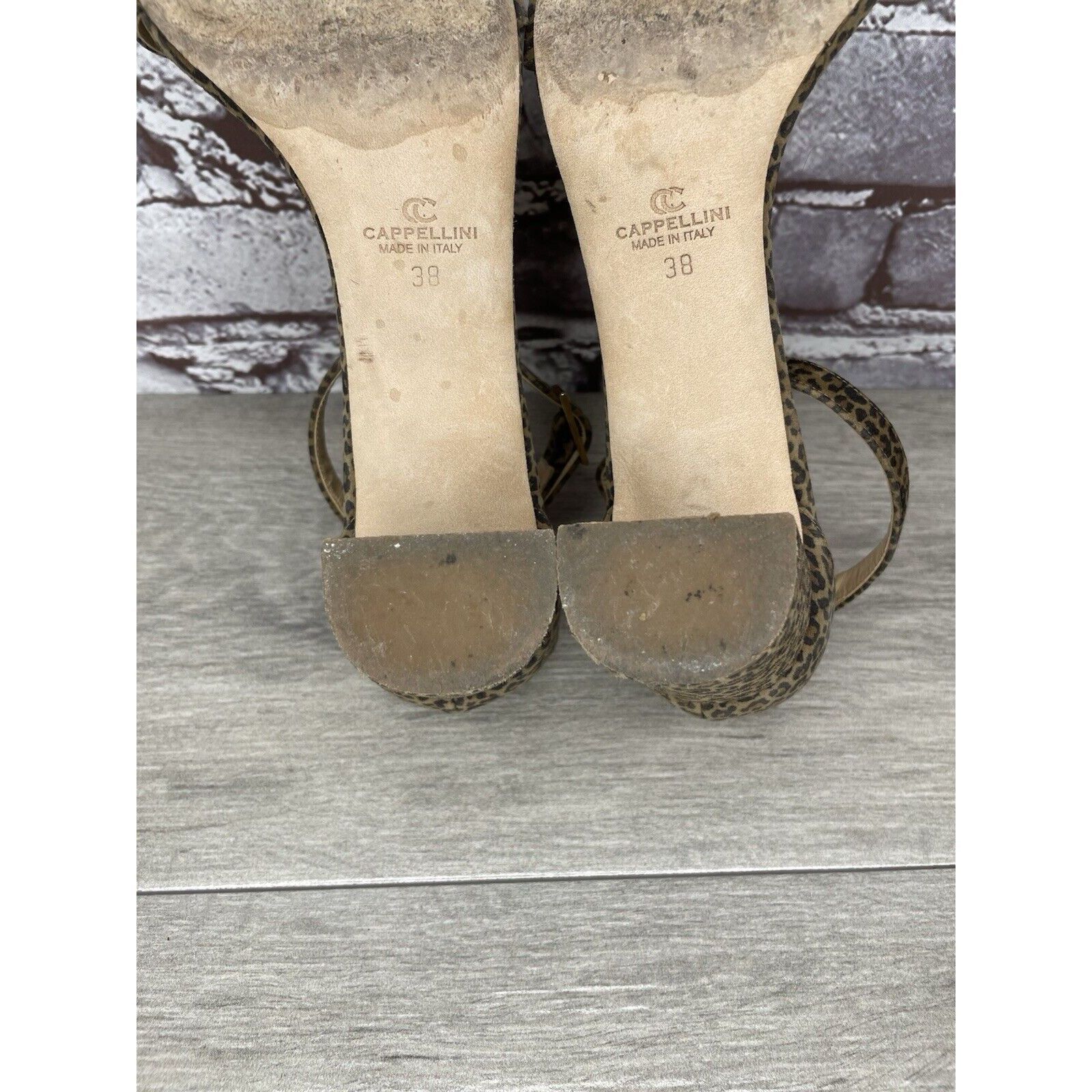 Sid Mashburn Ann Mashburn Leopard Print Open Toe Block Heel Strap Sandals Size US 7.5 / IT 37.5 - 8 Thumbnail